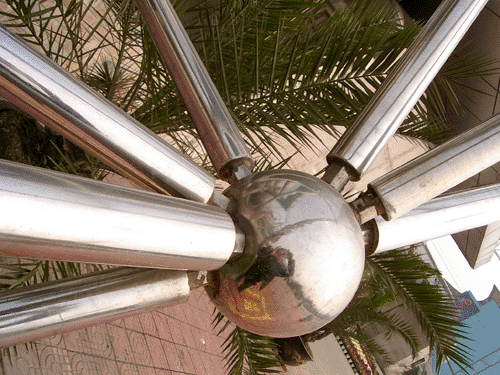 青铜峡不锈钢螺栓球网架